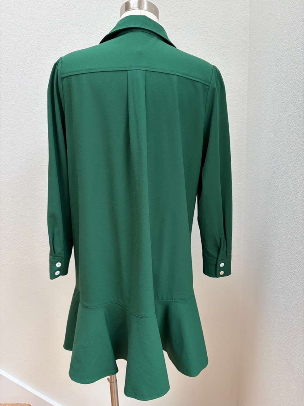 Tuckernuck Callahan Shirt Dress Collared Button Front Emerald Green Size Medium - Picture 4 of 9